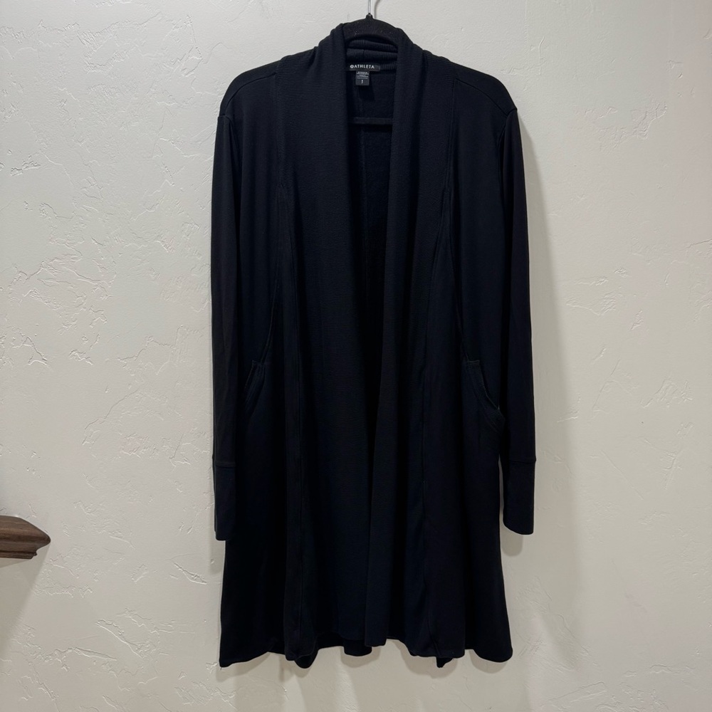 Athleta Pranayama Long Wrap Black Women's Small - Picture 3 of 12